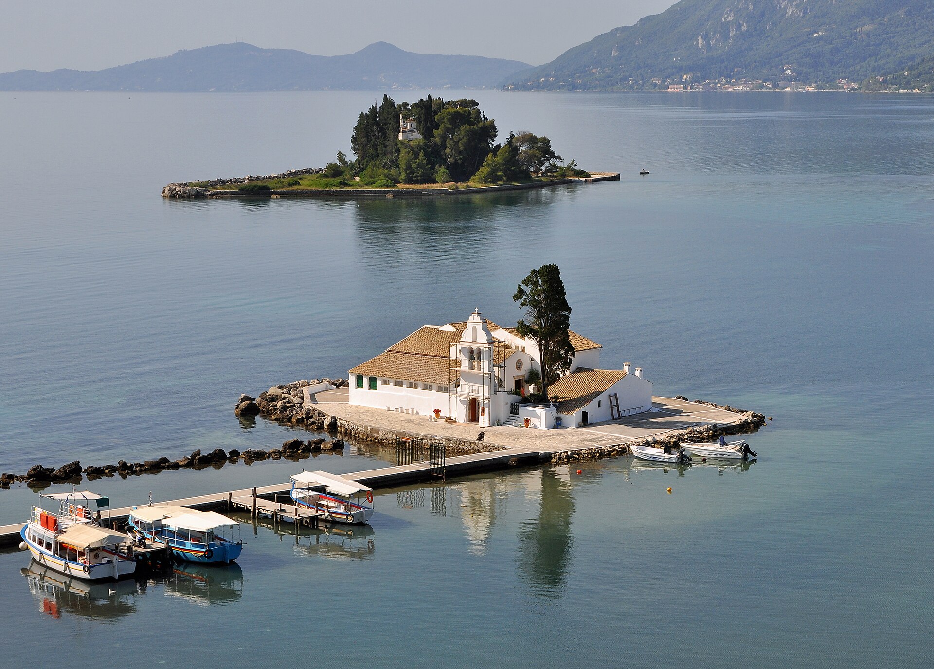 Kanoni viewpoint and Mouse Island Corfu